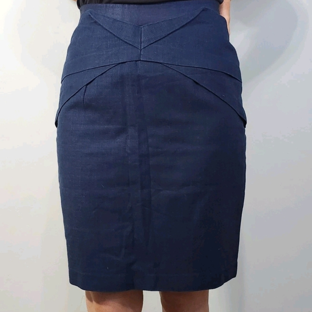 Anthropologie Girls From Savoy Navy Pencil Skirt | Size 8

Classic Anthropologie